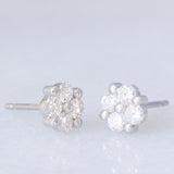 Orecchini a fiore in platino con diamanti di taglio brillante (0.51ctw), anni ‘90