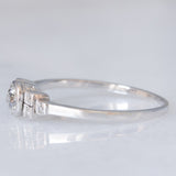 Anello Art Déco in oro bianco 14K con diamanti (0.28ctw ca.), anni ‘30