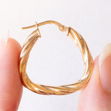 Винтажные серьги-кольца из желтого золота 9 карат, 60-70-е гг.