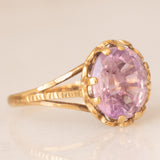 Anello da cocktail vintage in oro giallo 9K con ametista (2.10ct ca.), anno 1990