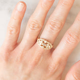 Anello vintage in oro giallo 18K con diamanti (0.62ctw ca.), anni ‘70/‘80