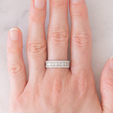 Anello a fascia vintage in platino con diamanti (1ctw), anni ‘80