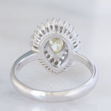 Anello ballerina vintage in platino con diamante fancy yellow (0.79ct) e diamanti (0.53ctw), anni ‘90