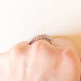 Vintage 14K white gold ring with baguette cut diamonds (0.75ctw approx.), 80s/90s