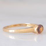 Solitario vintage in oro giallo 9K con granato (0.62ct ca.), anni ‘60/‘70