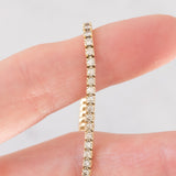 Tennis vintage in oro giallo 14K con diamanti di taglio brillante (1.80ctw ca.), anni ‘90/anni ‘2000