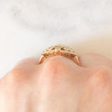 Anello vintage in oro giallo 18K con diamanti (0.62ctw ca.), anni ‘70/‘80