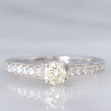 Anello vintage in platino con diamanti per un totale di 0.62ct (centrale di taglio ottagonale e di 0.33ct), anni ‘90