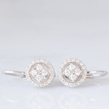 Orecchini in oro bianco 18K con diamanti di taglio brillante (0.40ctw ca.), anni ‘90