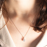 Collana vintage in platino con ciondolo con diamanti (0.47ctw), anni ‘90