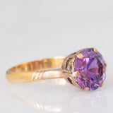 Vintage Solitärring aus 9 Karat Gelb- und Roségold mit Amethyst (ca. 1.80 ct)