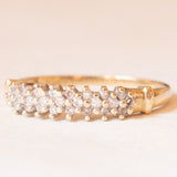 Vintage-Ring aus 9-karätigem Gelbgold mit Diamanten (ca. 0.18 ctw), 70er Jahre