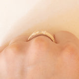 Vintage-Gürtelschnallenring aus 9-karätigem Gelbgold mit Diamant, 1993