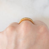 Veretta vintage in oro giallo 9K con sfeni (0.62ctw ca.)