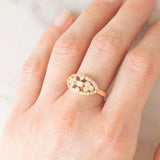 Anello vintage in oro giallo 18K con diamanti (0.62ctw ca.), anni ‘70/‘80