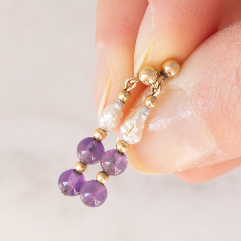 Set Gioielli Perle Del Sud 10-11 Mm Bianco Viola | Collana, Bracciale, Orecchini | Oro 14k - Foto 3