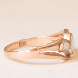 Trilogy vintage in stile Art Nouveau in oro giallo 8K con opali (0.35ctw ca.)