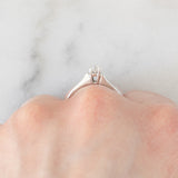 Anello vintage in oro bianco 14K con diamanti (0.34ctw ca.), anni ‘80
