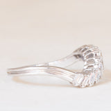 Vintage 14K white gold ring with baguette cut diamonds (0.75ctw approx.), 80s/90s