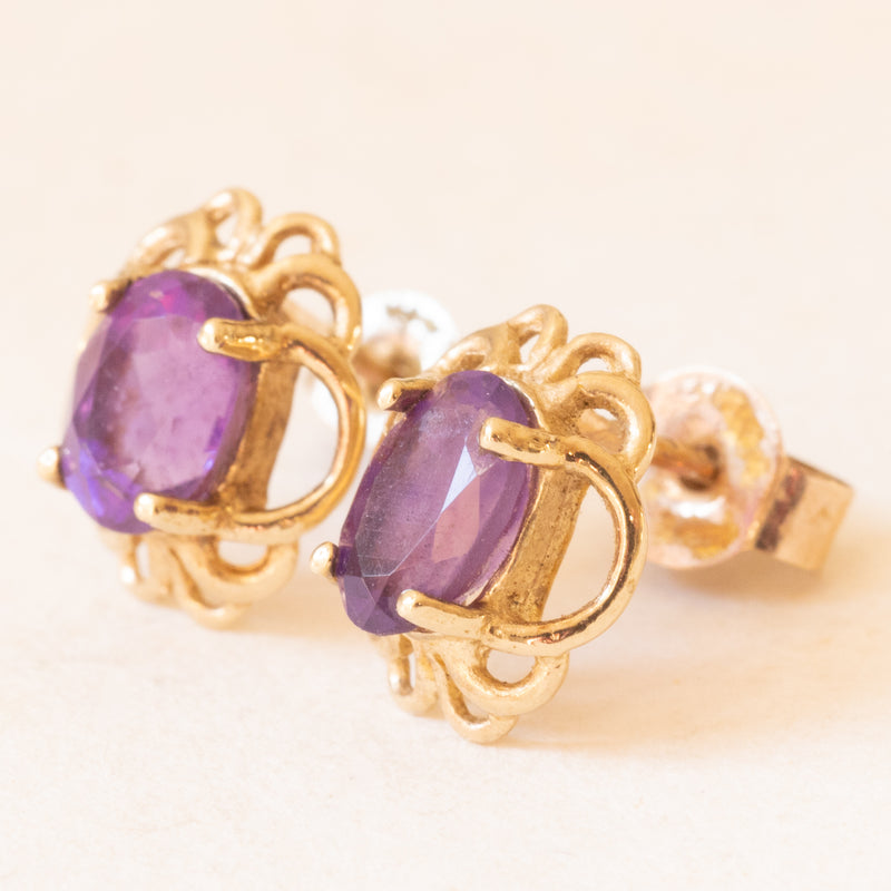 Orecchini viola Orecchini di vetro Ametista Tanzanite - Italia Orecchini viola Orecchini di vetro Ametista Tanzanite - Italia