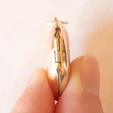 Vintage herzförmiger Fotoanhänger mit 9-karätiger Gelbgoldfolie auf Metall, 50er/60er Jahre