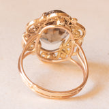 Vintage-Cocktailring aus 14-karätigem Gelbgold mit Rauchquarz (ca. 5.80 Karat), 60er Jahre