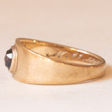 Vintage-Granat-Bandring aus 8 Karat Gelbgold, 80er Jahre