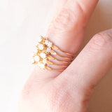Винтажное кольцо-гарем из желтого золота 14 карат с опалом (около 1.50 карата), 60-е годы