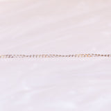 Halskette mit Vintage-Kette aus 9-karätigem Weißgold und modernem Anhänger aus 9-karätigem Weißgold mit Aquamarin (ca. 1 Karat) und Diamanten