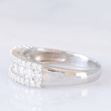 Anello a fascia vintage in platino con diamanti (1ctw), anni ‘80