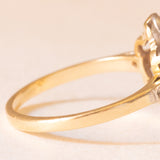 Antiker 18-Karat-Gelb- und Weißgold-Diamant-Blumenring im alten europäischen Schliff (ca. 0.88 ctw), 20er Jahre