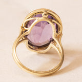 Vintage-Cocktailring aus 14 Karat Gelbgold mit Amethyst (ca. 13 Karat), 70er Jahre