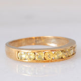 Veretta vintage in oro giallo 9K con sfeni (0.62ctw ca.)