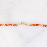 Collana vintage in oro giallo 9K e con corniola