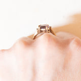 Vintage-Ring „Toi et Moi“ aus 9-karätigem Gelbgold mit Amethysten (ca. 2 Karat) und weißen Spinellen, Jahr 2006