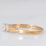 Vintage-Solitär aus 9 Karat Gelbgold mit Diamant im Brillantschliff (ca. 0.15 ct), 1990