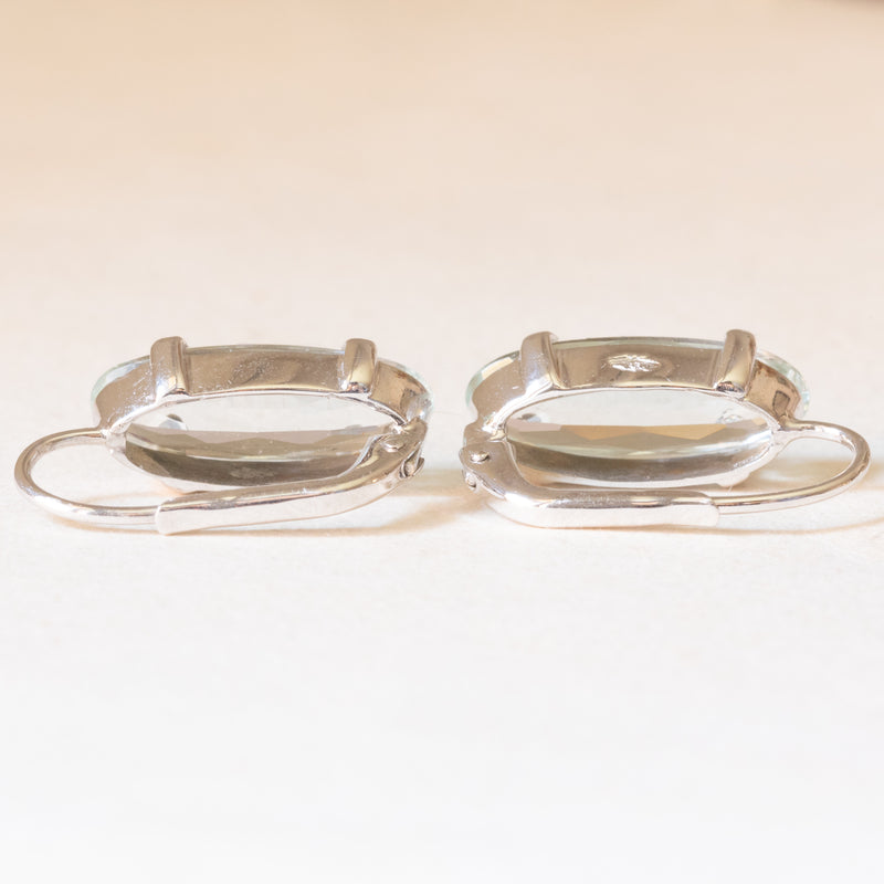 Orecchini in oro bianco 18K con acquamarine (7ctw ca.)