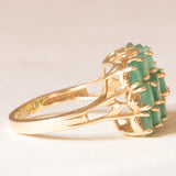 Vintage-Ring aus 14-karätigem Gelbgold mit Smaragden (ca. 2.70 Karat), 80er Jahre