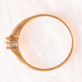 Vintage-Solitär aus 9 Karat Gelbgold mit Diamant im Brillantschliff (ca. 0.14 ct), 1988