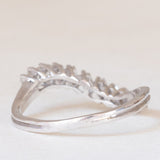 Vintage 14K white gold ring with baguette cut diamonds (0.75ctw approx.), 80s/90s