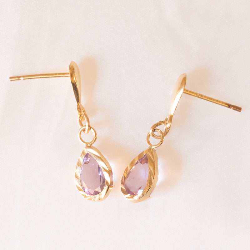 Carissima Orecchini a goccia grandi traforati da donna in oro giallo 9 ct