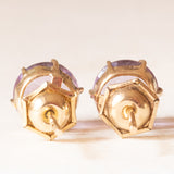 Vintage-Ohrringe aus 9-karätigem Gelbgold mit Amethysten (ca. 3 Karat), 1981