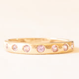 Gypsy ring in 9K yellow gold with synthetic pink sapphires (approx. 0.28ctw), year 2004