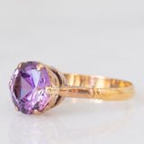 Vintage Solitärring aus 9 Karat Gelb- und Roségold mit Amethyst (ca. 1.80 ct)