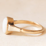 Anello vintage in oro giallo e bianco 9K con opale (1ct ca.), anni ‘70