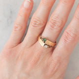 Toi et Moi antico in oro giallo 18K con paste di vetro, anni ‘10