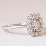 Vintage-Diamantring aus 18-karätigem Weißgold (ca. 0.08 ctw), 70er/80er Jahre