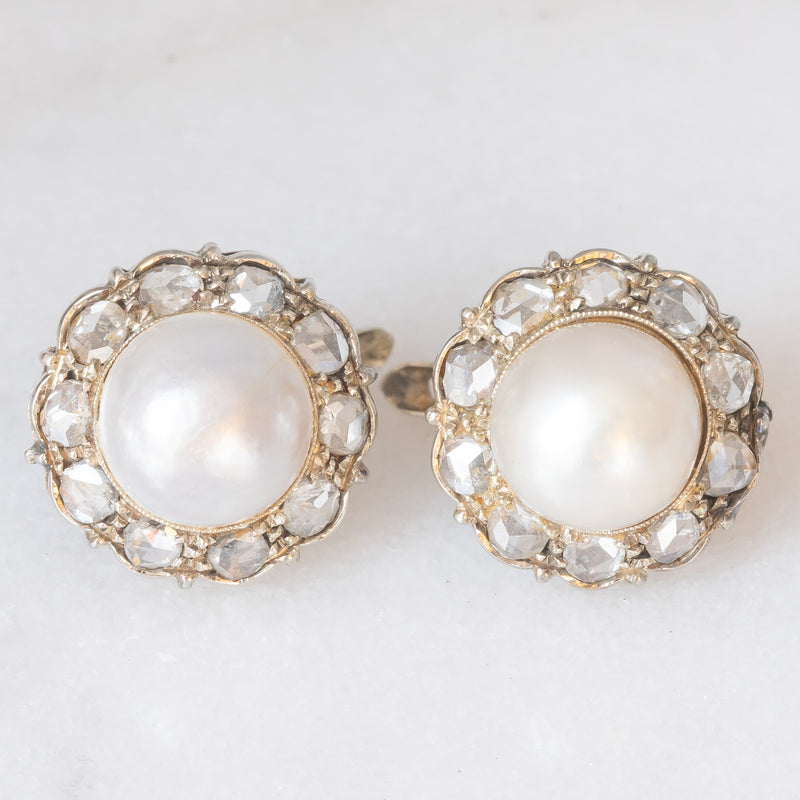 Orecchini Corti Les Poulettes In Argento Rodiate Con Perla Coltivata 11 Mm - Regalo In Cofanetto - 2