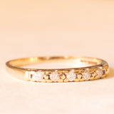 Veretta vintage in oro giallo 9K con diamanti di taglio brillante (0.07ctw ca.), anno 1993