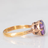 Vintage Solitärring aus 9 Karat Gelb- und Roségold mit Amethyst (ca. 1.80 ct)